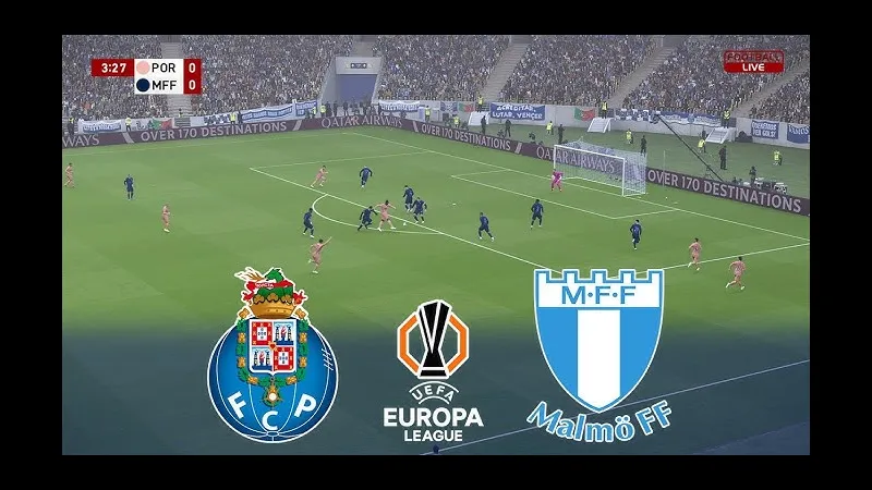 Cầu thủ Porto vượt qua hậu vệ Malmo với tốc độ và kỹ thuật cá nhân xuất sắc