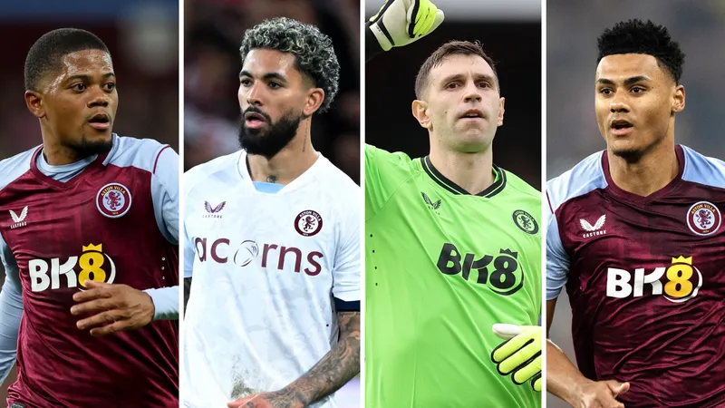 Cầu thủ Aston Villa kiểm soát bóng trước sự áp đảo của Leeds