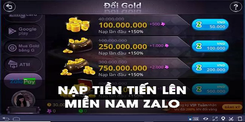 Hướng dẫn cách nạp tiền Tiến Lên Miền Nam Zalo chi tiết nhất 4 Hướng dẫn cách nạp tiền tiến lên miền nam zalo